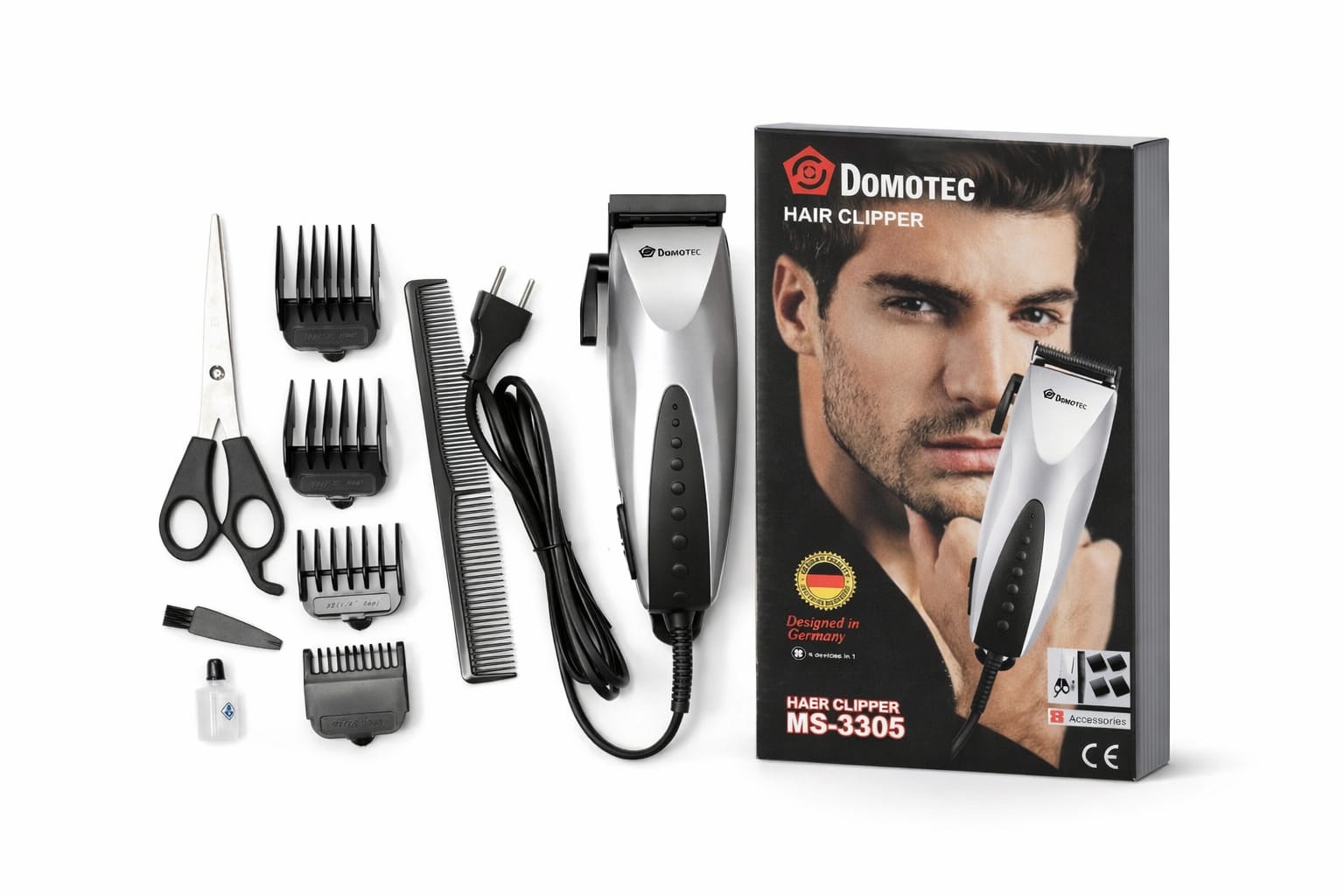 Geemy 3-in-1 Herrenpflege-Set Schwarz mit Haarschneider